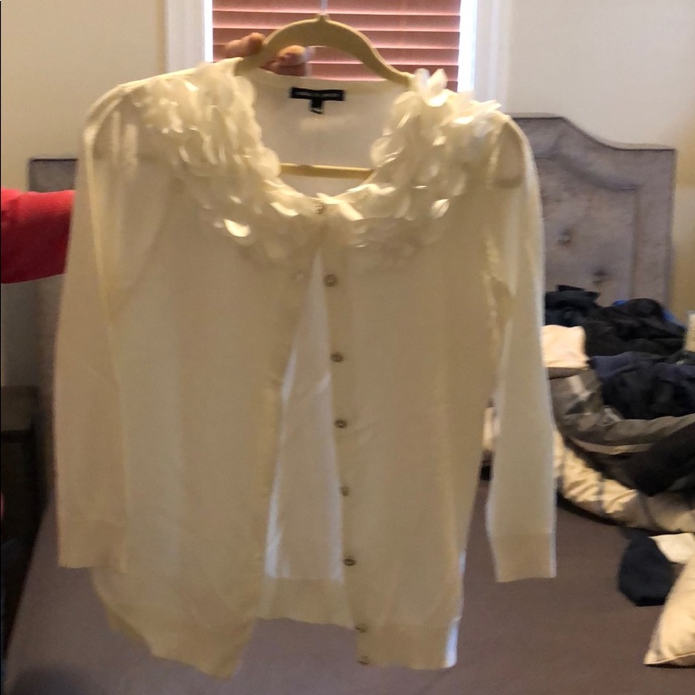 White Cable and Gauge cardigan